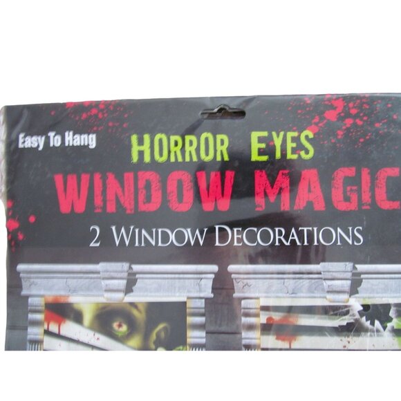Halloween Horror Eyes 3 Window Magic Decorations Easy to Hang 33.5 x 65 in - Picture 6 of 9
